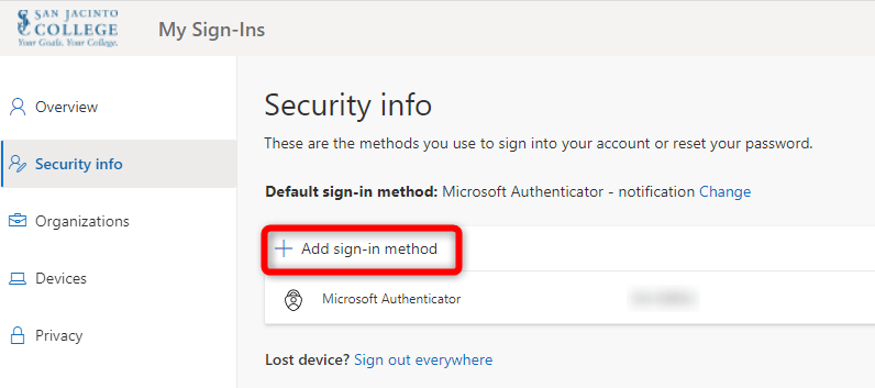 Set Up Phone Text as Your Verification Method — San Jac ITS